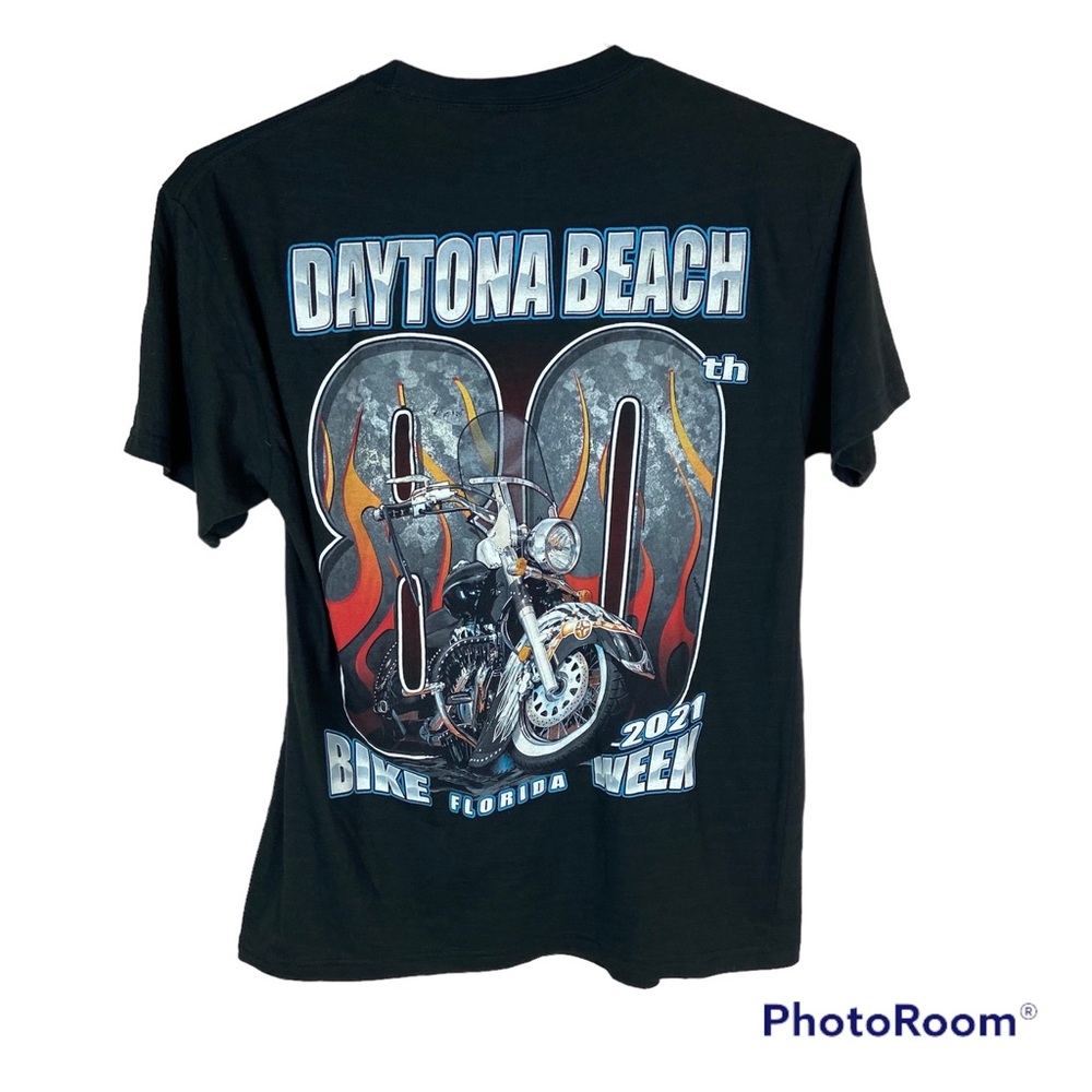 Daytona Beach 80th anniversary Bike week 2021 black graphic tee shirt unisex